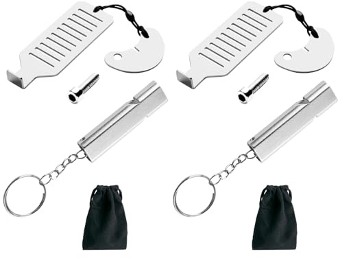 MEGAVOW 6 Piezas Cerradura de Puerta Portátil, Cerrojos de Privacidad, Cerraduras sin Perforaciones, Cerrojo Interior con Silbato de Emergencia y Bolsa para Casa, Hotel, Piso