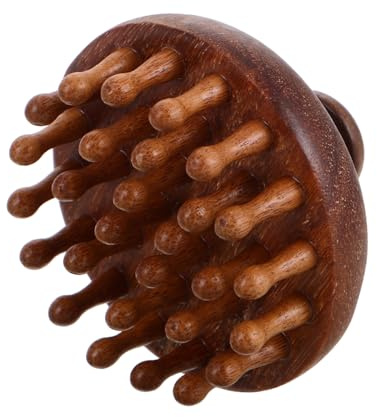 HAPINARY Gua-Sha-Kamm Aus Holz Kopfhautbürste Mit Runder Spitze Kopfhautmassagebürste Für Trockenes Und Nasses Haar Haarentwirrung Kopfhautpflege Für Zuhause Büro Und Reise