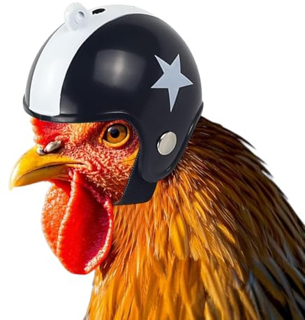 Chapeau de poulet, chapeau de poule avec sangle réglable, fournitures pour animaux de compagnie, vêtements de tête de petits animaux, casque de sécurité pour le paraket pour perroquets