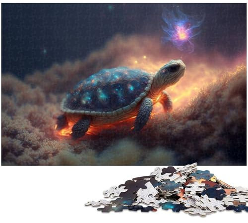 1000 teiliges Puzzle „Schildkröten Puzzle für Erwachsene Holzpuzzle anspruchsvolles Spiel (Größe 75 x 50 cm)