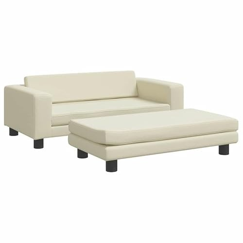 Eleganz Hundebett mit Verlängerung - Luxus Hundeschlafplatz aus Kunstleder (100x50x30 cm) - Extra bequem & pflegeleicht für mittelgroße Hunde - Ideal für Wohnung & Haus