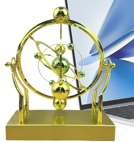 Escultura de movimiento perpetuo cinético - Pantalla de energía física, gadget de escritorio creativo | Modelo de oscilación de movimiento mecánico para estudio sala de mesa para niños Home Office