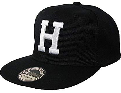 Iniciales de letras Snapback Cap Black & White, H, 52-60