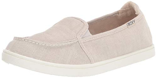 Roxy womens Minnow Slip on Shoe Sneaker, Oatmeal, 8.5 US