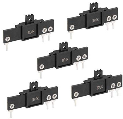 5 Stück Fader Variable Widerstände Rührer 35 mm gerade Slide Potentiometer B20 K Ohm Linear Einzigartiger Potentiometer für Skala Tuning