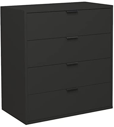 DEINE TANTE EMMA Bonnie/KO_04-81 Anthrazit matt Lack Schubladenkommode Kommode Sideboard ca. 81 x 87 x 45 cm