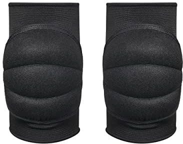 Playwell Luxus Premium-Qualität Mma Dick Gepolstert Schwarz Knieschützer (M)