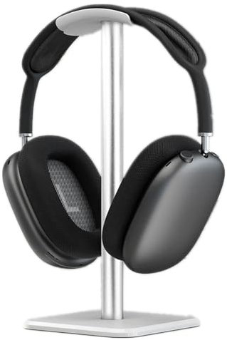 ASHATA JD068 Headphone Stand, Universal Headset Holder Earphone Stand with Non Slip Bottom, Aluminium Metal Desk Gaming Headphones Hanger for All Headphones Size (White)