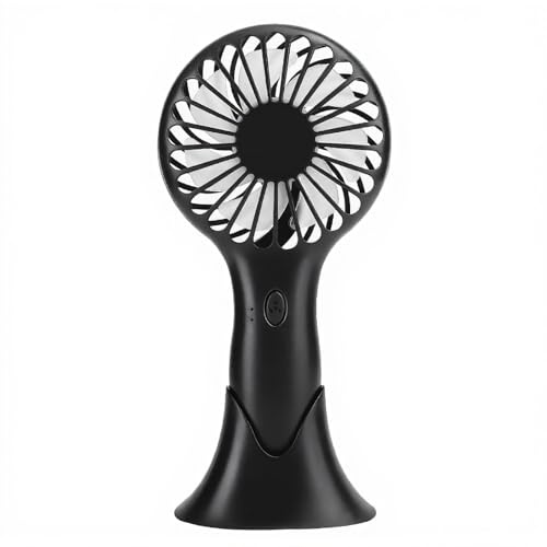 ASHATA Mini Ventilador Portátil, Ventilador de Mano Mini Sistema de Enfriamiento Suministros de Oficina en el Hogar 3 Velocidades, Escritorio Silencioso Eléctrico Mini Ventilador