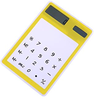 Calculatrice à Écran Tactile Ultra Fine Jaune en Plastique