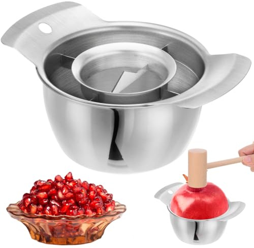1 juego de pelador de granada, pelador de cocina de acero inoxidable, pelador de granada, pelador de acero inoxidable, kit de herramientas de pelado de frutas, pelador de frutas
