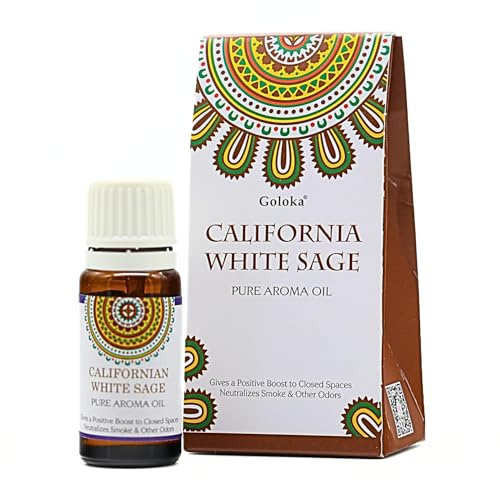 Goloka Duftöl - Naturdüfte für Aromatherapie, Raumduft, Diffusor, Duftlampe (Kalifornischer Weißer Salbei)
