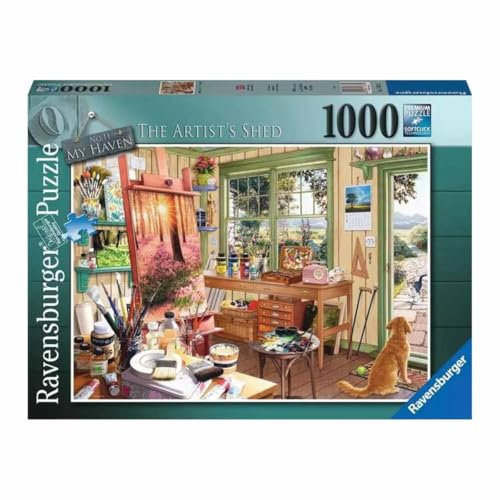 Ravensburger My Haven No.11 The Artist’s Shed 1000 Piece Jigsaw Puzzles for Kids Age 12+