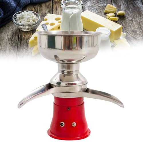 LFfwynog Cream Centrifugal Separator Electric Cream Separator Stainless Steel 50L/H Goat Cow Milk Separator Turning Raw or Whole Milk into Cream and Skim Milk