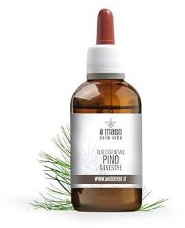 Il Maso delle Erbe - Olio Essenziale Pino Silvestre con Contagocce 10 ml - Puro - Made in Italy e 100% Naturale - Oli Essenziali per Massaggi e Bagni Aromatici