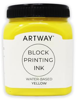 Artway Tinta de Impresión en Bloque - 250ml - Amarillo - Ideal para Relieve, Block y Impresión en Linóleo