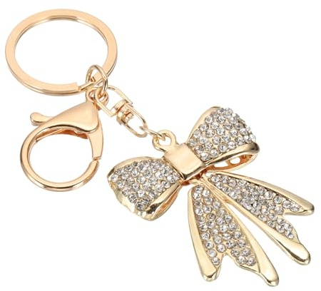 PATIKIL Glitzer Schlüsselanhänger Damen, Strass Schleifen Schlüsselanhänger mit Metall Schlüsselringe, Aesthetic Schlüsselanhänger Schleife Anhänger für Schlüssel Taschen Rucksack
