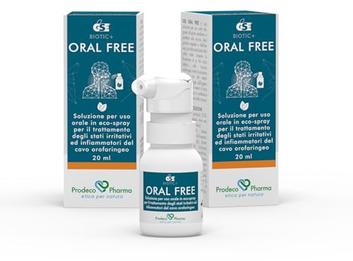 Prodeco Pharma 2 Confezioni GSE ORAL FREE SPRAY 20 ML - Spray Gola Indicato nel Trattamento degli Stati Irritativi e Infiammatori della Cavità Orofaringea - Edizione Limitata - Special Pack