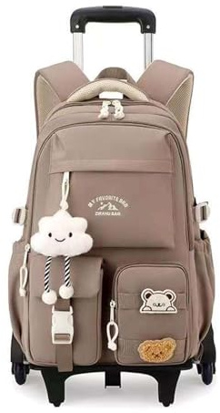 Yumenam Sac à Dos à roulettes pour Filles,Sac D'école pour Adolescents avec Chariot Amovible, Sacs d'école Primaire Sac à Dos à roulettes pour collégiens et lycéens
