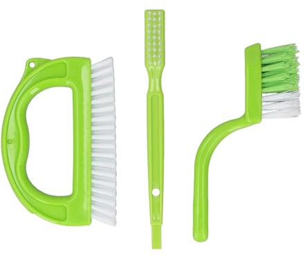 3Pcs Grout Brush Cleaner Tile Joint Scrub Gap Stiff Cleaning Tools for Shower Bathroom Kitchen Seams Floor Lines Premium ABS Material Durable Polypropylene Bristles Efficient