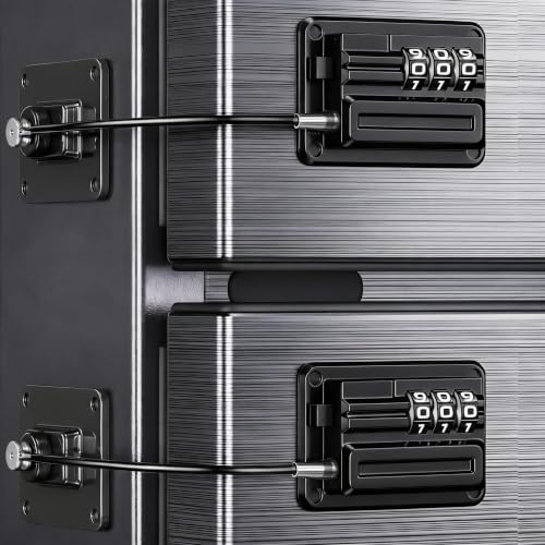 Cadenas Frigo Porte Avec Code pour Bloque Frigo, Armoires et Tiroirs, Four, Fenêtres, Verrou Frigo Enfants Sans Percage, Serrure Sécurité pour Bébés, Enfants et Adultes (Brevet)，Noir-2 Pièce