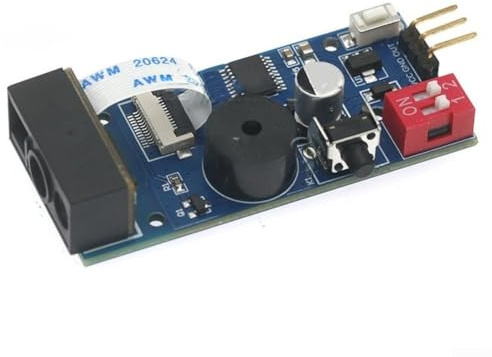 Modulo di scansione di codici QR e codici a barre 5V con porte USB e UART progettato per l'integrazione del microcontrollore, supporta più tipi di codici a barre inclusi codici QR con illuminazione