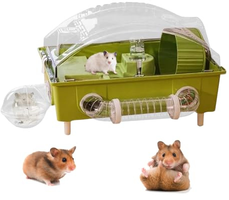 Käfig Für Zwerghamster - Kleintierheim Gehege - Transparentes Kleintierheim | Geeignet Für Igel, Chinchilla, Kaninchen, Zwergrennmaus, Hamster, Meerschweinchen Und Frettchen