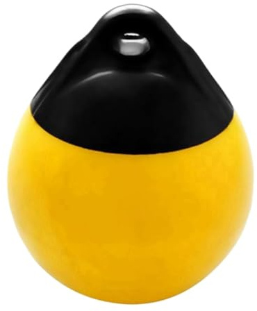 GXmuKWngt PVC-Bootsfenderball, runde Ankerboje, Dock-Stoßstange, aufblasbarer Schutz, Marine-Liegeplatzboje, gelb