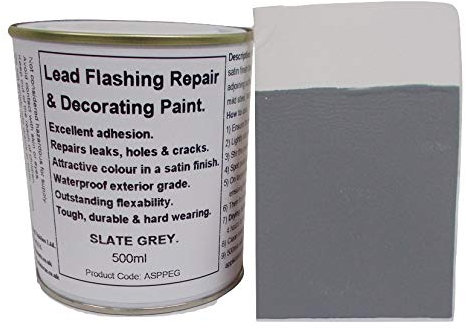 1 x 500ml Slate Grey. Lead Flashing/Roof Repair & Decorative Paint.