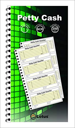 Lotus Duplicate Petty Cash Voucher Book Spiral Wire Bound NCR | 200 Sets | Preprinted Quality Paper - PETTY-8017 (1)