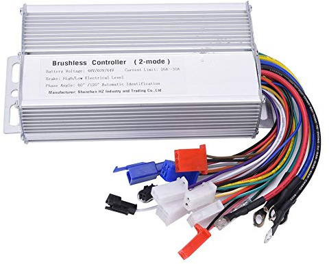 Yosoo Health Gear Motor Controller, 48-64V 1000-1500W | 12-tube dual-mode square wave speed controller, for electric scooter tricycle