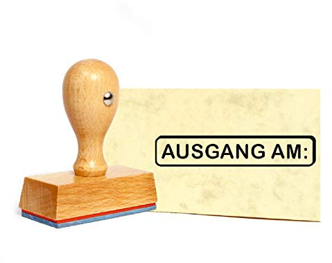 Stempel Ausgang am - Holzstempel - 49 x 9 mm