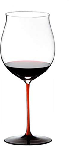 ZKHD Corbata roja Borgoña Copa de Vino Burdeos Vidrio de Vino Austriaco Importado Cristal Master Hecho a Mano,1050ml / 37oz Burgundy Cup