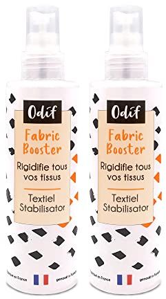 Odif - Booster in tessuto - Rafforza i tessuti - Tiene su macchine - Ideale per modellare origami e materiali duri - Spray da 200 ml - 2 pezzi