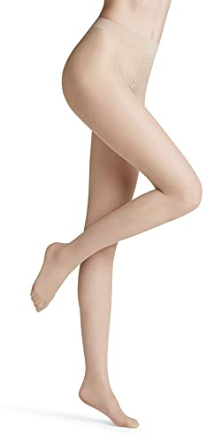Falke Women's Pure Matt 20 Denier Tights, Matte Hosiery, Casual or Dress, Fine Sheer Transparent, Sustainable Nylon, Beige (Crystal 4409), S, 1 Pair