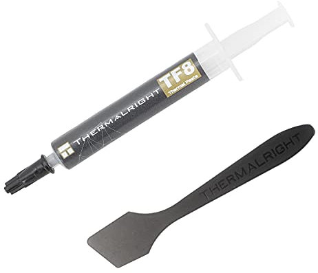 Thermalright TF8 2 g Pâte thermique à base de carbone pour dissipateur thermique haute performance CPU pour tous les refroidisseurs, matériau d'interface thermique haute durabilité 13,8 W/m.k, 2 g