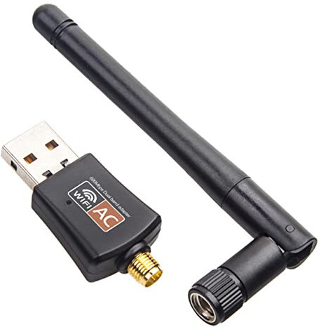 NAERSI Wifi Dongle High Speed Internet 2.4/5GHz 600Mbps Wireless USB Wifi Adapter for PC/Desktop/Laptop/Tablet, Supports Windows 10/8/7/Vista/XP/2000, Linux, MAC OS