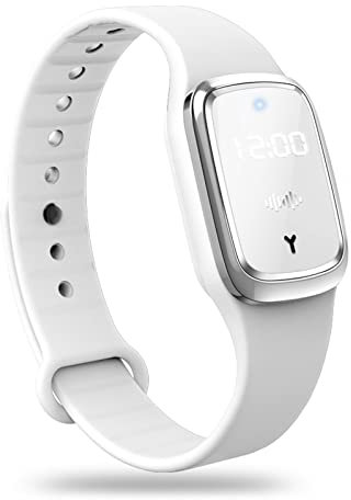 Ultraschall-Repellent-Armband, Ultraschall-Anti-Mücken-Armband, Anti-Mückenarmband, Mückenabwehr, elektronische Uhr, intelligentes Armband, passend für Erwachsene Kinder (weiß)