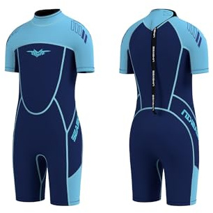 Seaskin Kids Wetsuit for Boys Girls Toddler 3mm Neoprene Wet Suits Back Zip Thermal Swimsuits for Swimming Diving Surfing