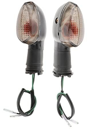 Baceyong intermitentes moto, 1 indicadores de motocicleta intermitentes de giro de motocicleta, luz ámbar LED, compatible con Yamaha FZ1 FZ6 FZ-25 FZ-03 FZ-07, lente ahumada