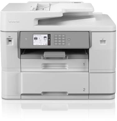 Brother MFC-J6959DW Wireless Colour Inkjet Printer,Large format/A4/A3 4-1 (Print/Copy/Scan/Fax),Wi-Fi/USB/NFC, 750 sheet/250 sheet and Large format roll paper, UK Plug