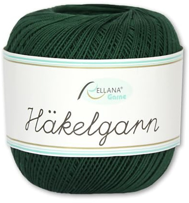 Frida's Wollhaus Rellana 50 g Crochet Yarn 100% Cotton | 13 Colours to Choose From | Crochet Handmade (38 | Fir)