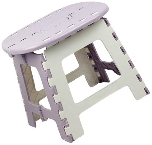 PRETYZOOM Klappstühle Klappstuhl Klapphocker Für Den Hausgebrauch Zusammenklappbarer Hocker Tragbarer Stuhl Thekenhocker Ausklappbarer Stuhl Tragbarer Hocker Tritthocker Haushalt Violett