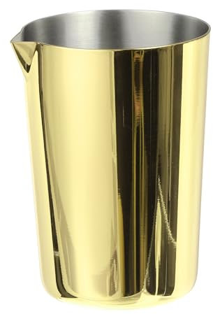 QUARKZMAN Acciaio Inox Cocktail Miscelazione Vetro 17oz/500ml Cocktail Miscelazione Tazze Cocktail Shaker Vino Agitazione Miscelazione Tazze Strumenti per Bar Casa Oro