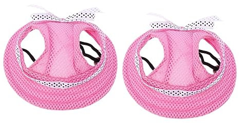 Sosoport 2St Mesh-Hut für Haustiere Sommerhut für Welpen Hundemütze Hunde Hut Hunde ützen Hüte Hund Sonne Kappe Welpenhut die Katze Hündchen Baseball Kappe Kleiner Hund Mesh-Kappe Rosa
