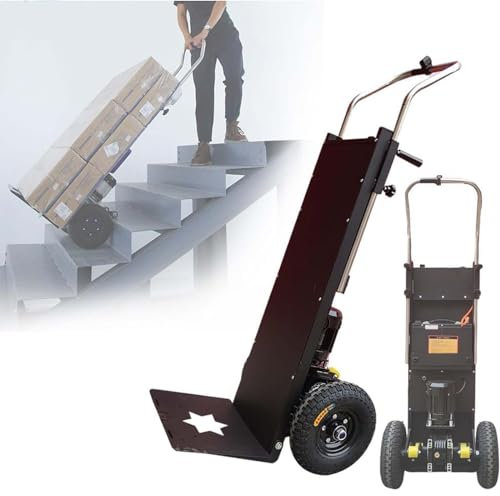 MAYFABD Electric Stair Climbing Trolley 1200 W Powered Hand Truck Stair Climber Stairs Up and Down Labor-Saving Stair Climbing Cart 300KG Load Stepless Regulation for Family Moving