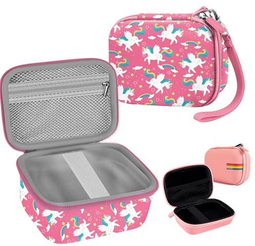Leayjeen Custodia per Macchina Fotografica Bambini Istantanea, 2 Pezzi in Rosa, Compatibile con HiMont, Gofunly, ASTGMI, Hangrui e TIATUA, Regalo per Bambini (Include Solo Custodia)