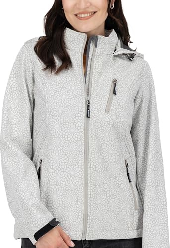 DEPROC A.C.T.I.V.E dam Damen Softshelljacke Mit Abnehmbarer Kapuze Übergangsjacke Windbreaker Shelby Peak Softshelljacka