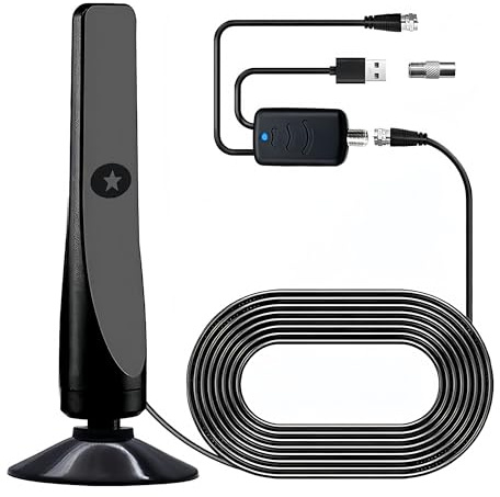 Wavemax TV Antenna, Rewave TV Antenna, Digital Indoor Aerial with Amplifier Signal Booster, Satellite A-ntenna for Smart & All Older TV's