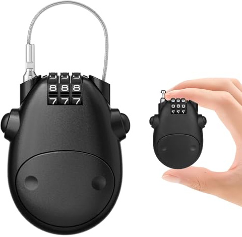 Roller Schloss,E Roller Schloss,Kabelschloss,Drahtschloss, 3-Stellige Zahlenkombination,75 Cm Stahlkabel,Geeignet füR FahrräDer,Ski,Helme Und GepäCk